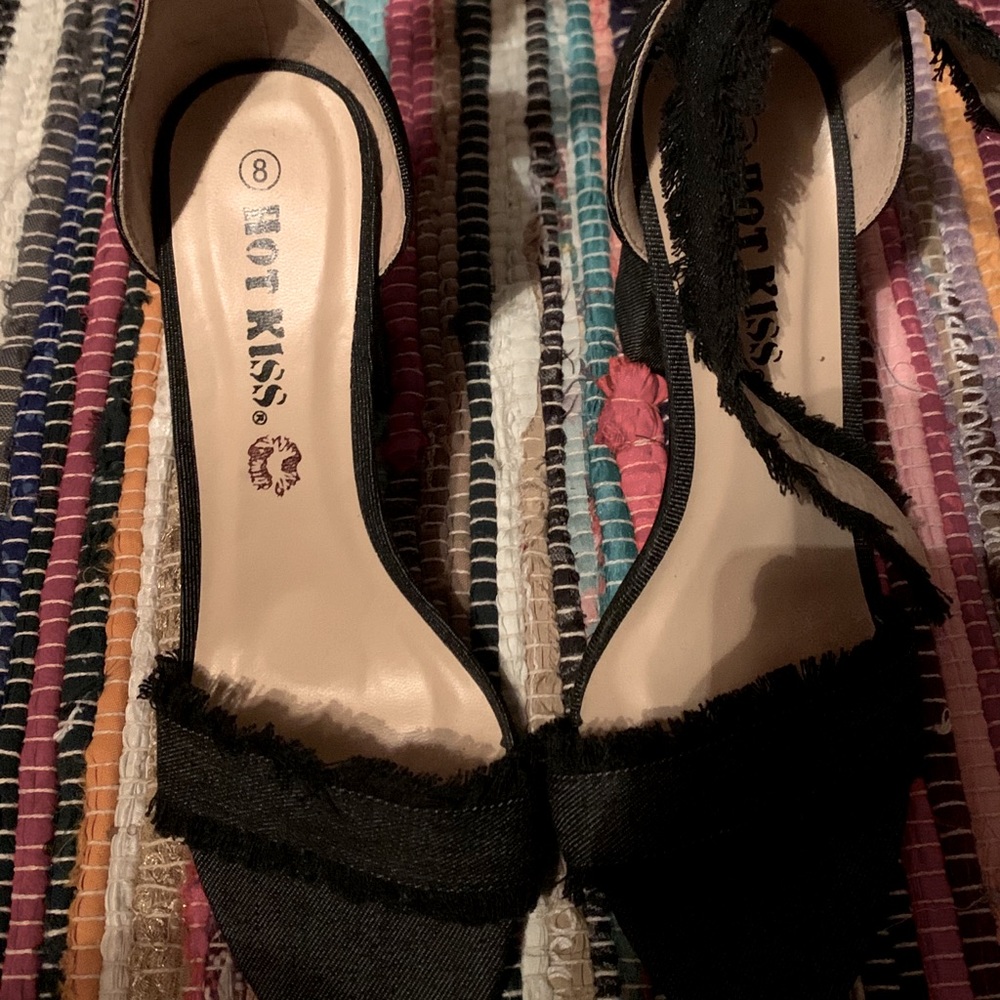Rue21 heels - dark blue Jean material